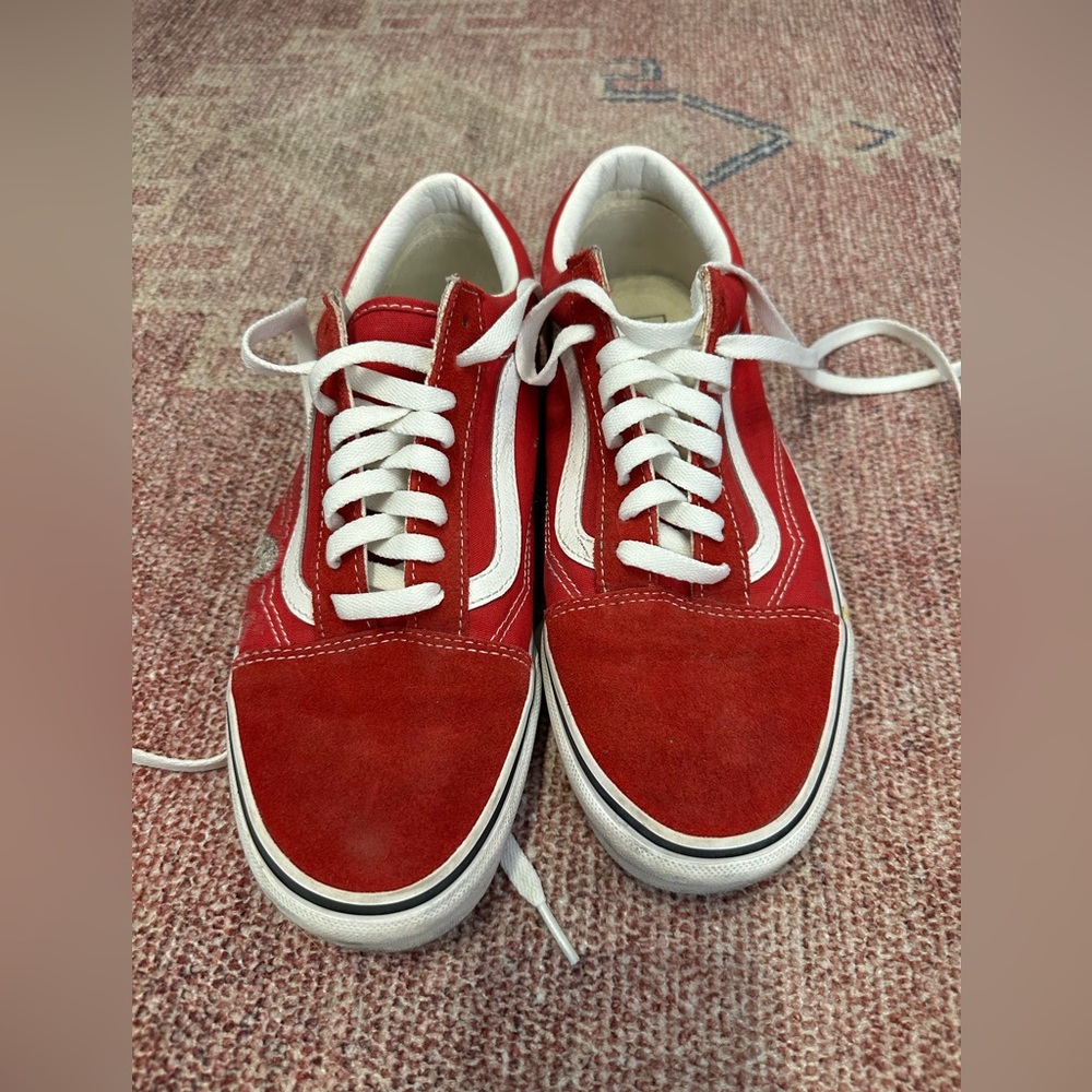 Vans old school suede racing red men’s size 9